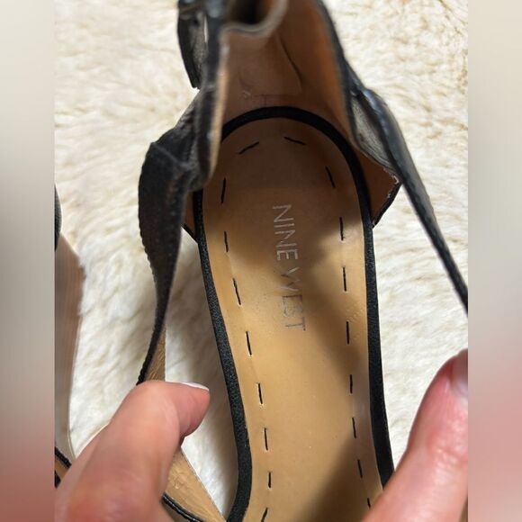 Nine West Zip Wedge Heels in Black size 10 - Picture 7 of 8